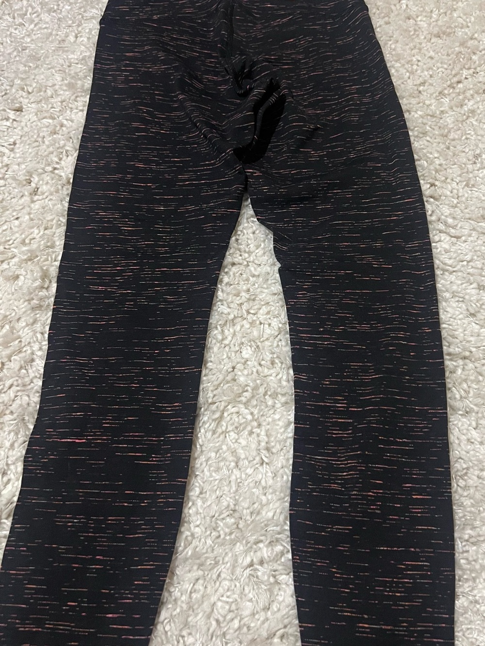lululemon athletica Black Leggings with Pink Space-Dye Detail
